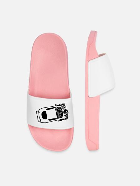 accident crash total damage crushed dents broken s - Men’s Pool Sliders - light pink