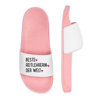 Beste Reitlehrerin der Welt - Männer Badelatschen - Hellrosa - Vorne