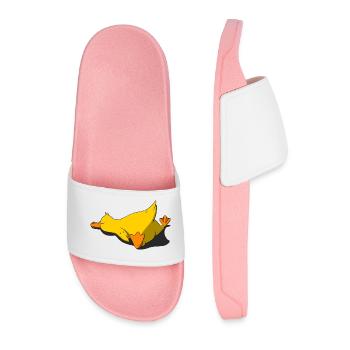 Sleeping chick - Men’s Pool Sliders - light pink - Front