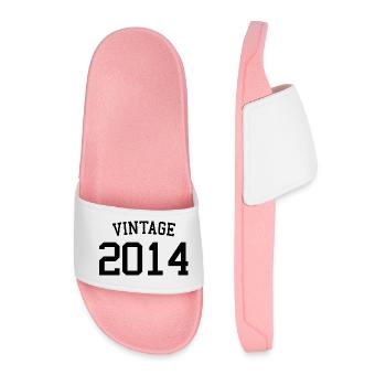 Millésime 2014 - 9 ans, 9ème anniversaire enfants - Claquettes Homme - rose clair - Devant