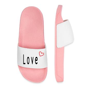 VALENTINSTAG. Junggesellinnenabschied. ICH LIEBE DICH. ICH LIEBE DICH. LIEBE - Männer Badelatschen - Hellrosa - Vorne