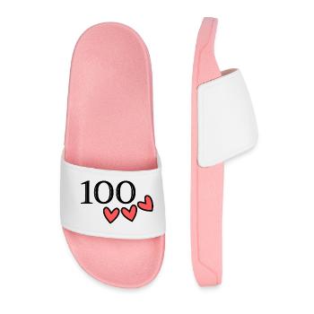 100 YEARS. 100th ANNIVERSARY. ANNIVERSARY 100 YEARS. - Men’s Pool Sliders - light pink - Front