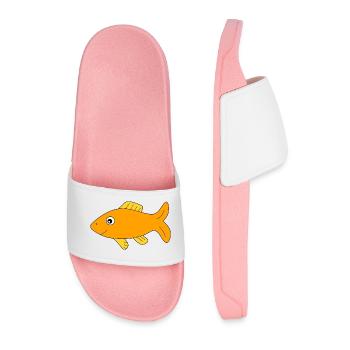 Poisson jaune Poisson comique - Claquettes Homme - rose clair - Devant