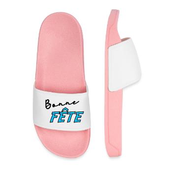 PAPA. FÊTE DES PÈRES. BONNE FÊTE PAPA. BONNE FÊTE - Claquettes Homme - rose clair - Devant