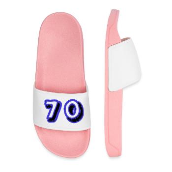 70. 70 YEARS. 70TH ANNIVERSARY. 70TH ANNIVERSARY. - Men’s Pool Sliders - light pink - Front
