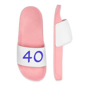 ANNIVERSARY. HAPPY BIRTHDAY. HAPPY BIRTHDAY. - Men’s Pool Sliders - light pink - Front