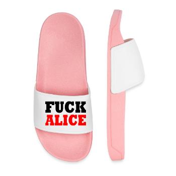 Fuck afd - fuck alice - Männer Badelatschen - Hellrosa - Vorne
