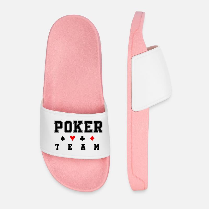 poker team - Männer Badelatschen - Hellrosa