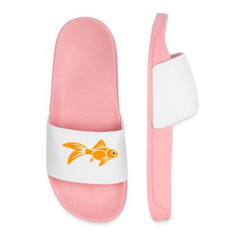 Stylized Goldfish - Men’s Pool Sliders - light pink - Front
