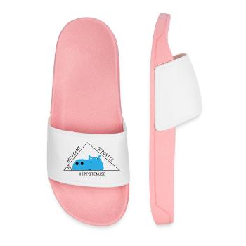 mathematics - Men’s Pool Sliders - light pink - Front
