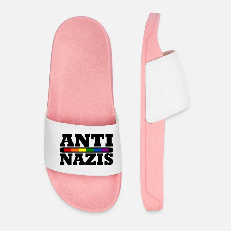 ANTI NAZIS - Männer Badelatschen - Hellrosa
