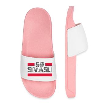 Sivas 58 Turkey Turkiye gift holiday TR Türk - Men’s Pool Sliders - light pink - Front
