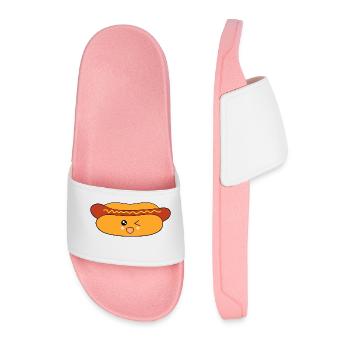 Hot dog Wurst - Männer Badelatschen - Hellrosa - Vorne