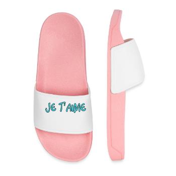 LOVE. FÊTE DES MÈRES. BONNE FÊTE MAMAN. MAMAN - Claquettes Homme - rose clair - Devant
