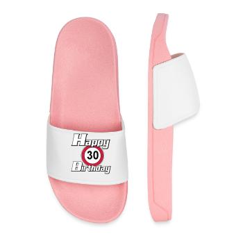 30.Birthday , Happy Birthday 30 (25) - Men’s Pool Sliders - light pink - Front