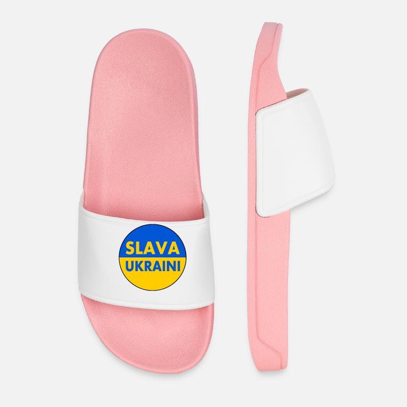 Slava ukraini - Männer Badelatschen - Hellrosa