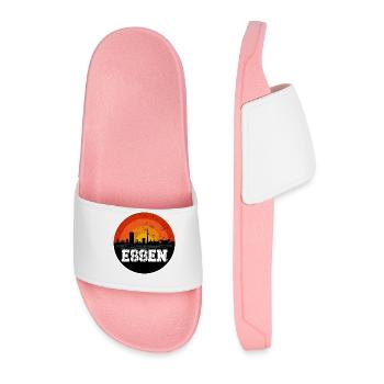 Food Skyline - Men’s Pool Sliders - light pink - Front