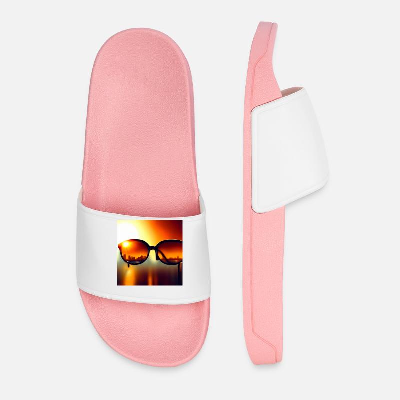 Sunglass-Skyline - Männer Badelatschen - Hellrosa