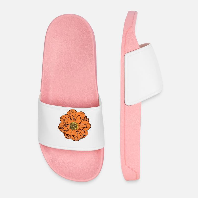 Blumen-Geschenk - Männer Badelatschen - Hellrosa