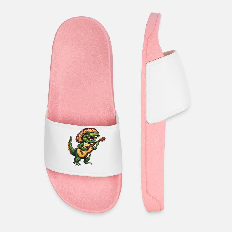 Cinco de Mayo T-Rex Cool - Men’s Pool Sliders - light pink