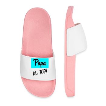 BONNE FÊTE PAPA. PAPA - Claquettes Homme - rose clair - Devant