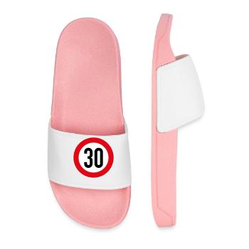 30 Birthday - Men’s Pool Sliders - light pink - Front