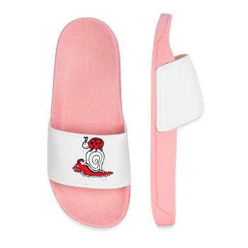 Snail 2 Friends Ladybug Fast Team Cute - Men’s Pool Sliders - light pink - Front