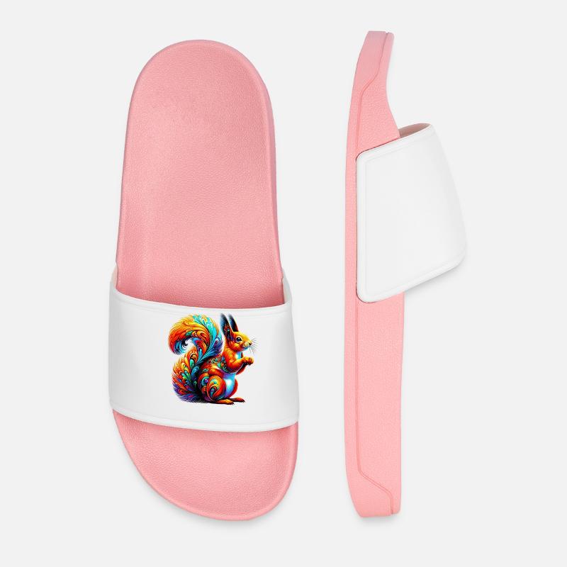 Eichhörnchen - Männer Badelatschen - Hellrosa