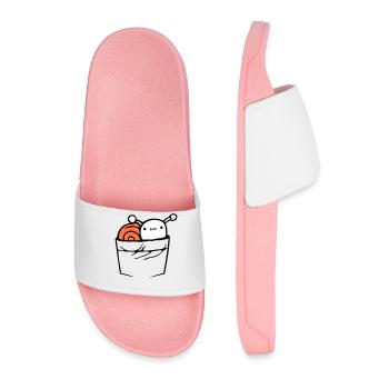 Schnecke Brusttasche Hemdtasche Tasche unterwegs - Männer Badelatschen - Hellrosa - Vorne