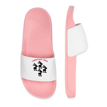 Christmas Crew - Men’s Pool Sliders - light pink - Front
