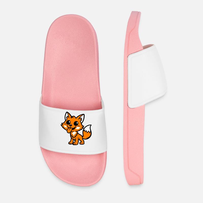 Fox Comic - Men’s Pool Sliders - light pink