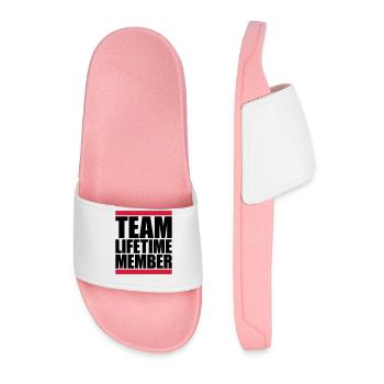 team lifetime member mitglied freunde gruppe verei - Claquettes Homme - rose clair - Devant