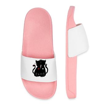 black cats - Men’s Pool Sliders - light pink - Front