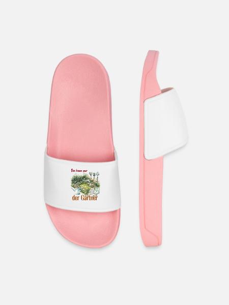 Beruf Gärtner - Geschenk Gärtner - Männer Badelatschen - Hellrosa