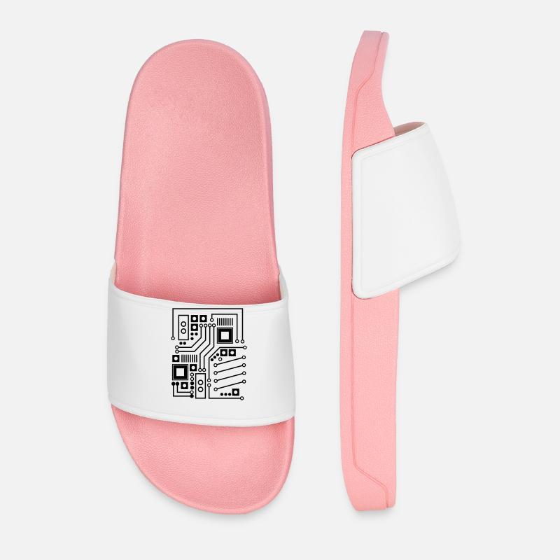 Board / board pattern / circuit - Men’s Pool Sliders - light pink
