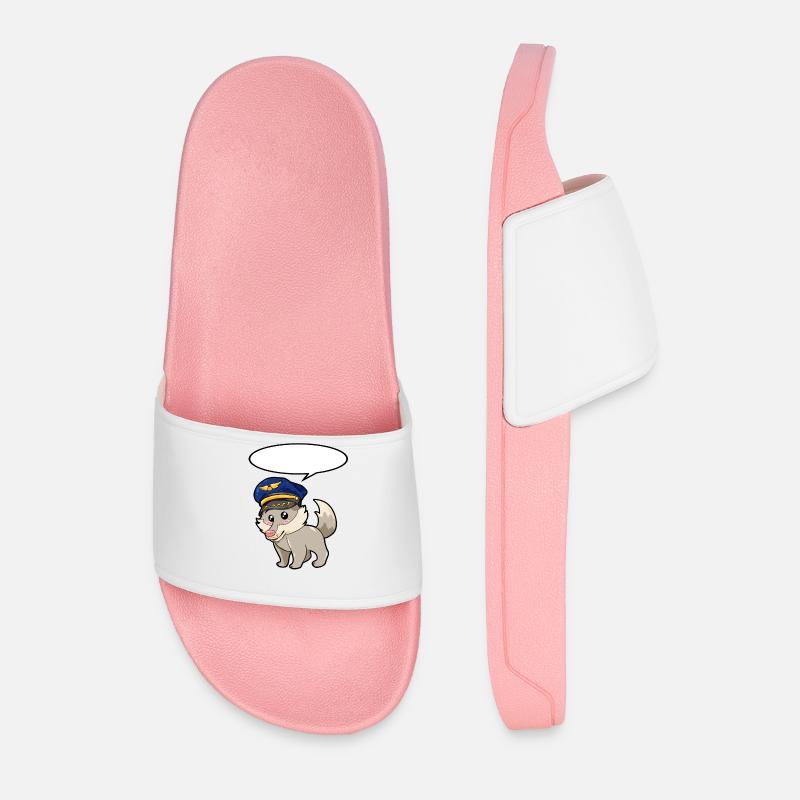 Pilot Wolf - Männer Badelatschen - Hellrosa