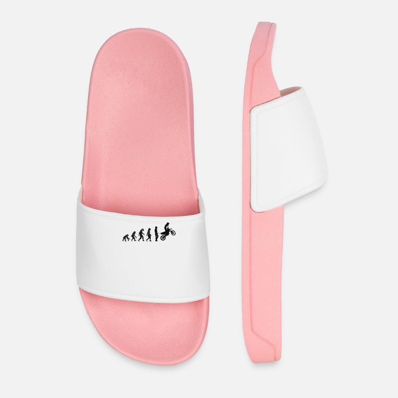Motocross Evolution Geschenk - Männer Badelatschen - Hellrosa