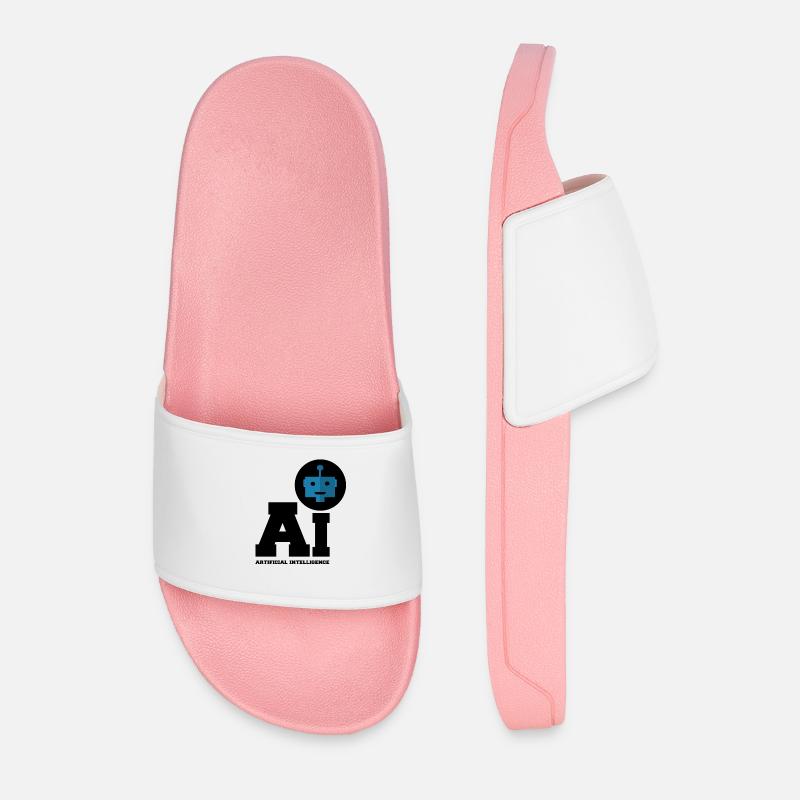 Artificial Intelligence - Künstliche Intelligenz - Männer Badelatschen - Hellrosa
