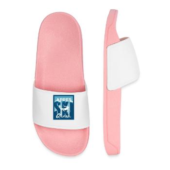 Apres ski queen skier Apres Ski Party Shirt - Men’s Pool Sliders - light pink - Front