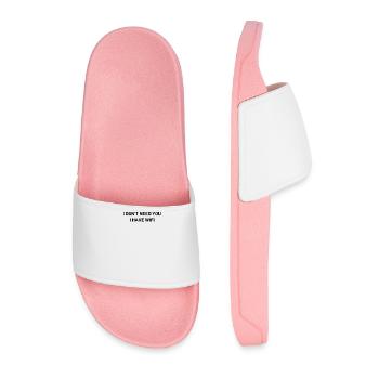 I don't need you I have WIFI - Men’s Pool Sliders - light pink - Front