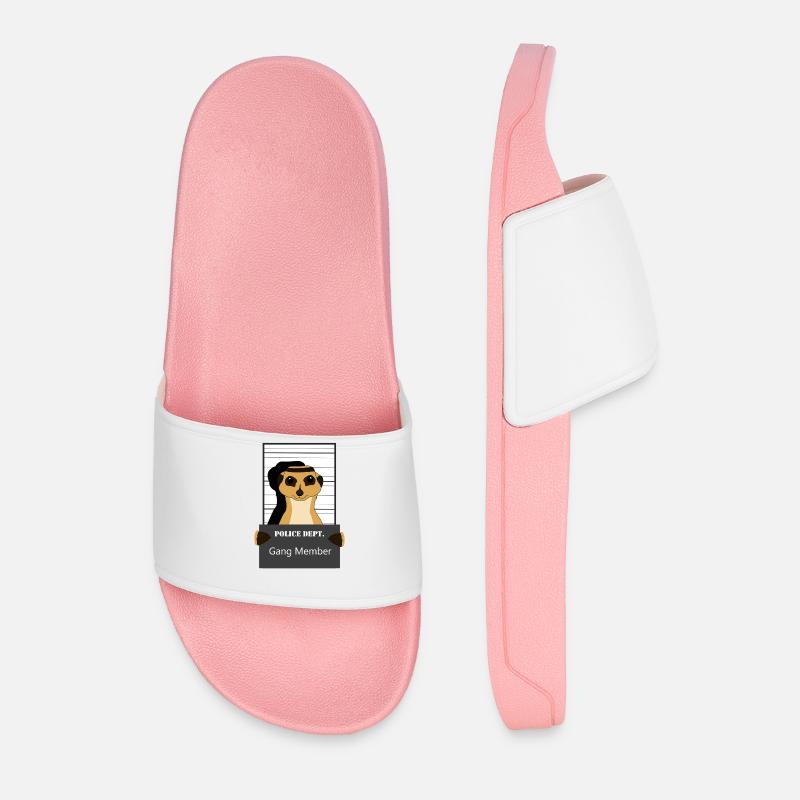 Erdmännchen, Erdmännchen Mungo, Erdmännchen relax - Men’s Pool Sliders - light pink