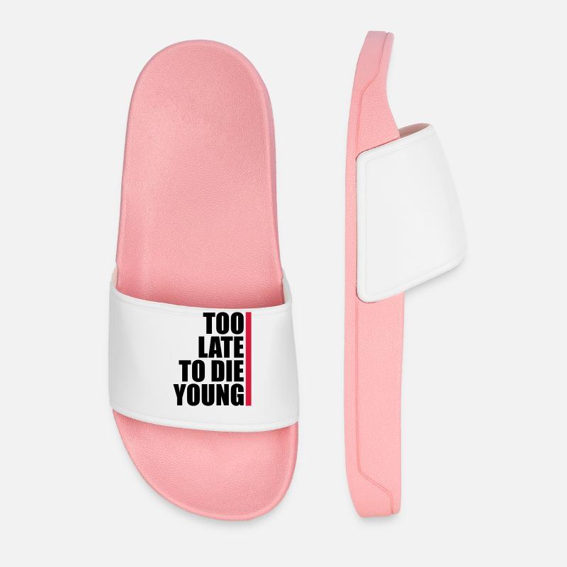 Die Young Text - Männer Badelatschen - Hellrosa