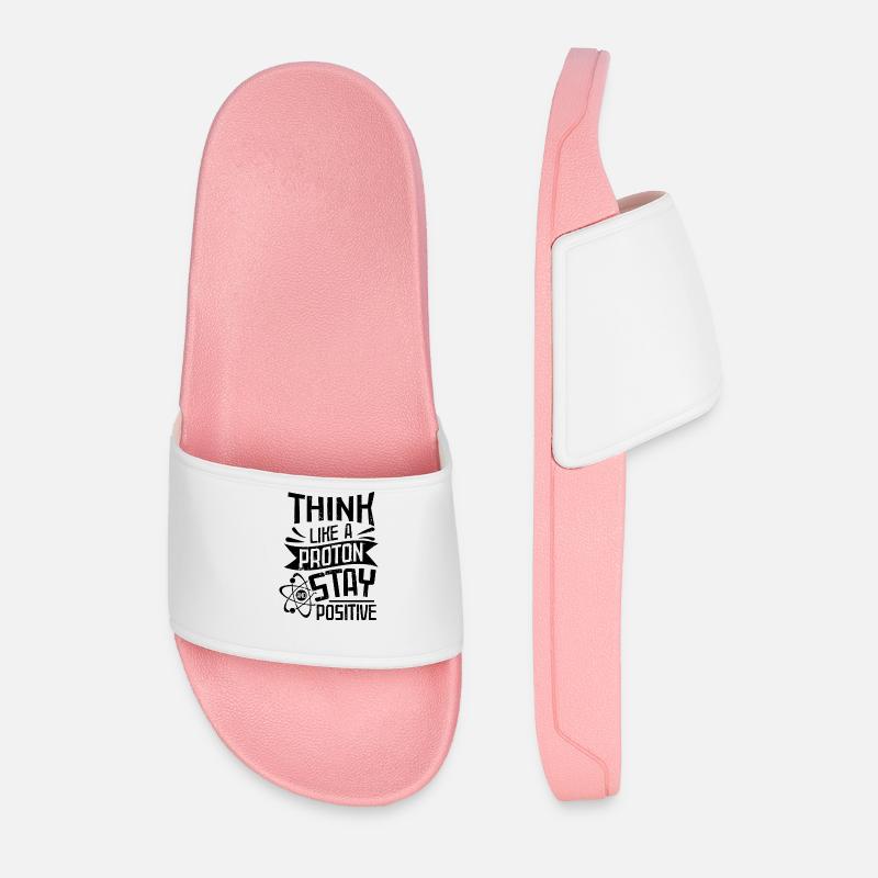Physicist science | Physics student gift - Men’s Pool Sliders - light pink