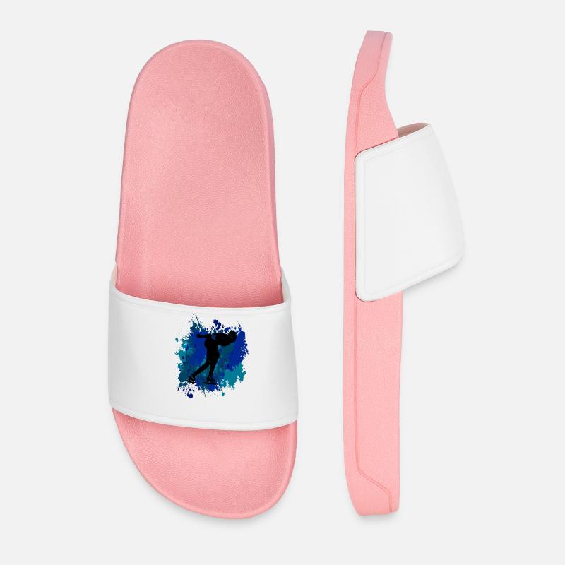 Eisschnellläufer Design - Männer Badelatschen - Hellrosa