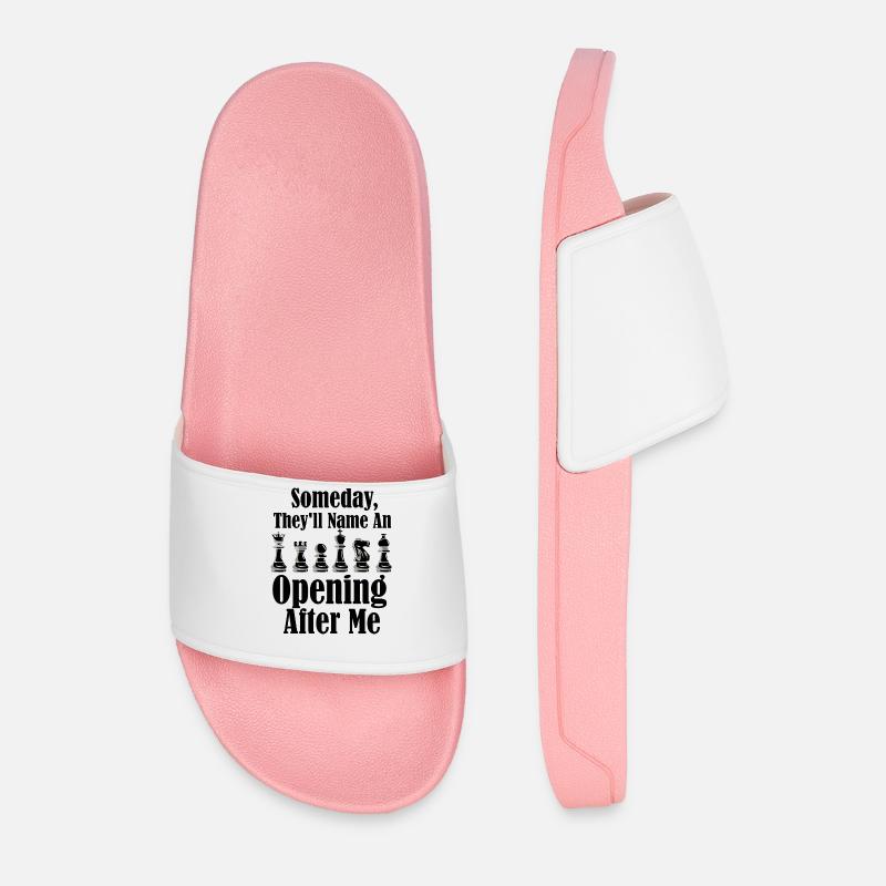 Chess Chess Pieces Chess Player - Men’s Pool Sliders - light pink