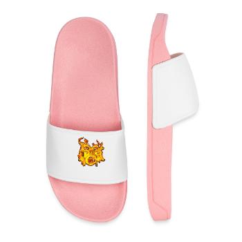 Tambour En flammes Musique Les amants de batterie - Claquettes Homme - rose clair - Devant