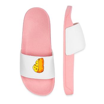 Cheese cheese dairy Cheese parmesan gourmet - Men’s Pool Sliders - light pink - Front