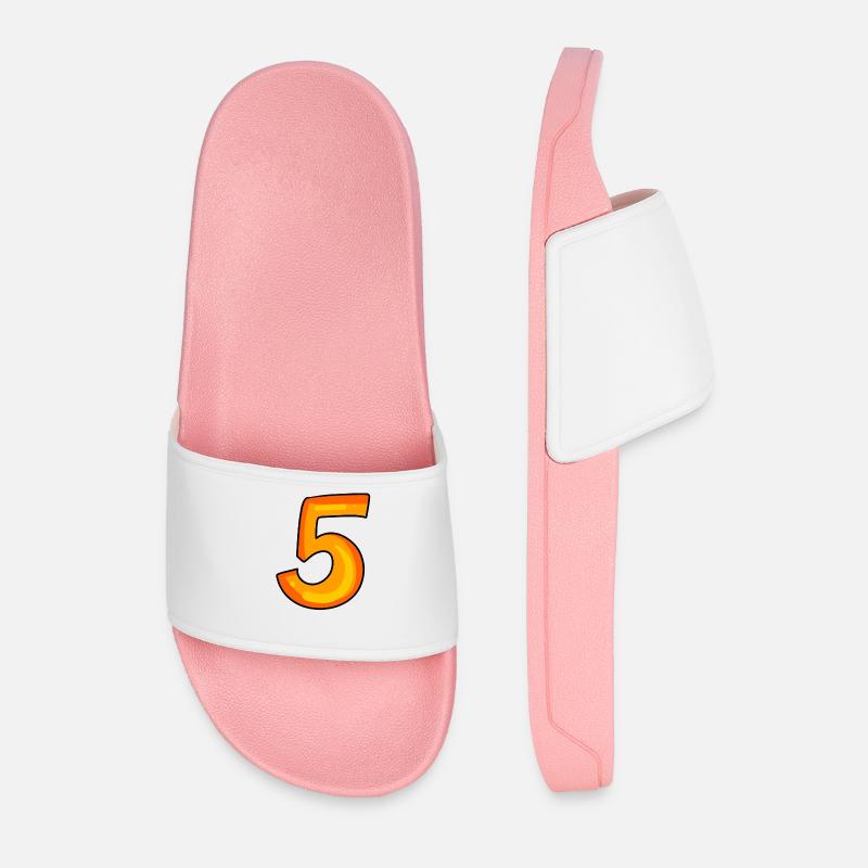 5 - Männer Badelatschen - Hellrosa