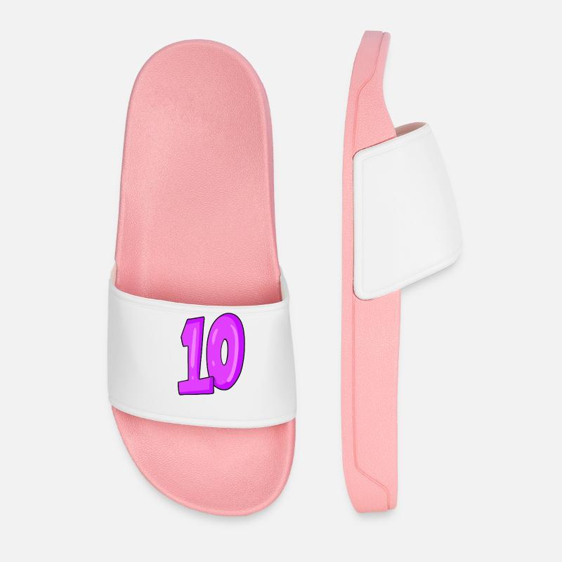 10 - Männer Badelatschen - Hellrosa