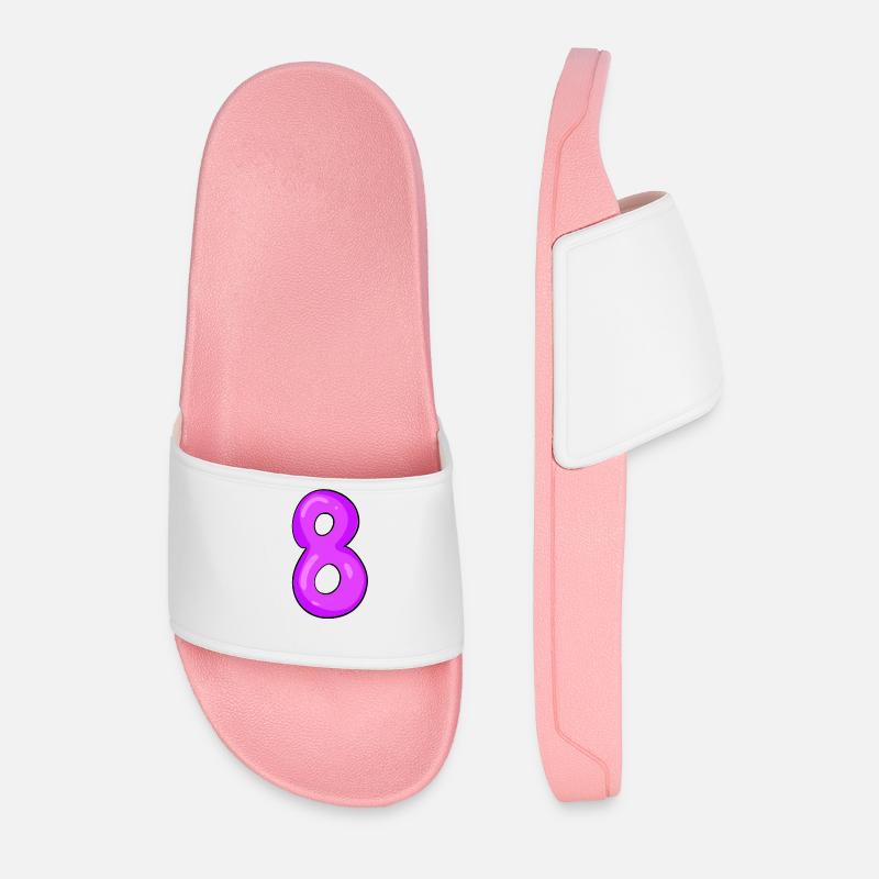 8 - Männer Badelatschen - Hellrosa